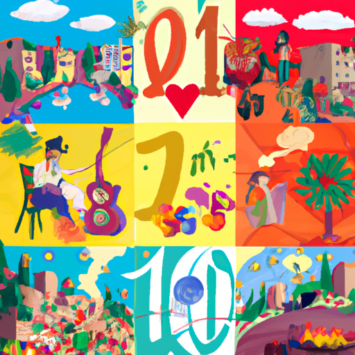 3. An illustration of Israel's major holidays and festivals throughout the year.