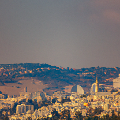 1. A stunning view of the city skyline: Jerusalem basking in the warm summer sun.